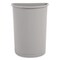 Rubbermaid Commercial 21 Gallon Plastic Half-Round Untouchable Waste Container - Gray